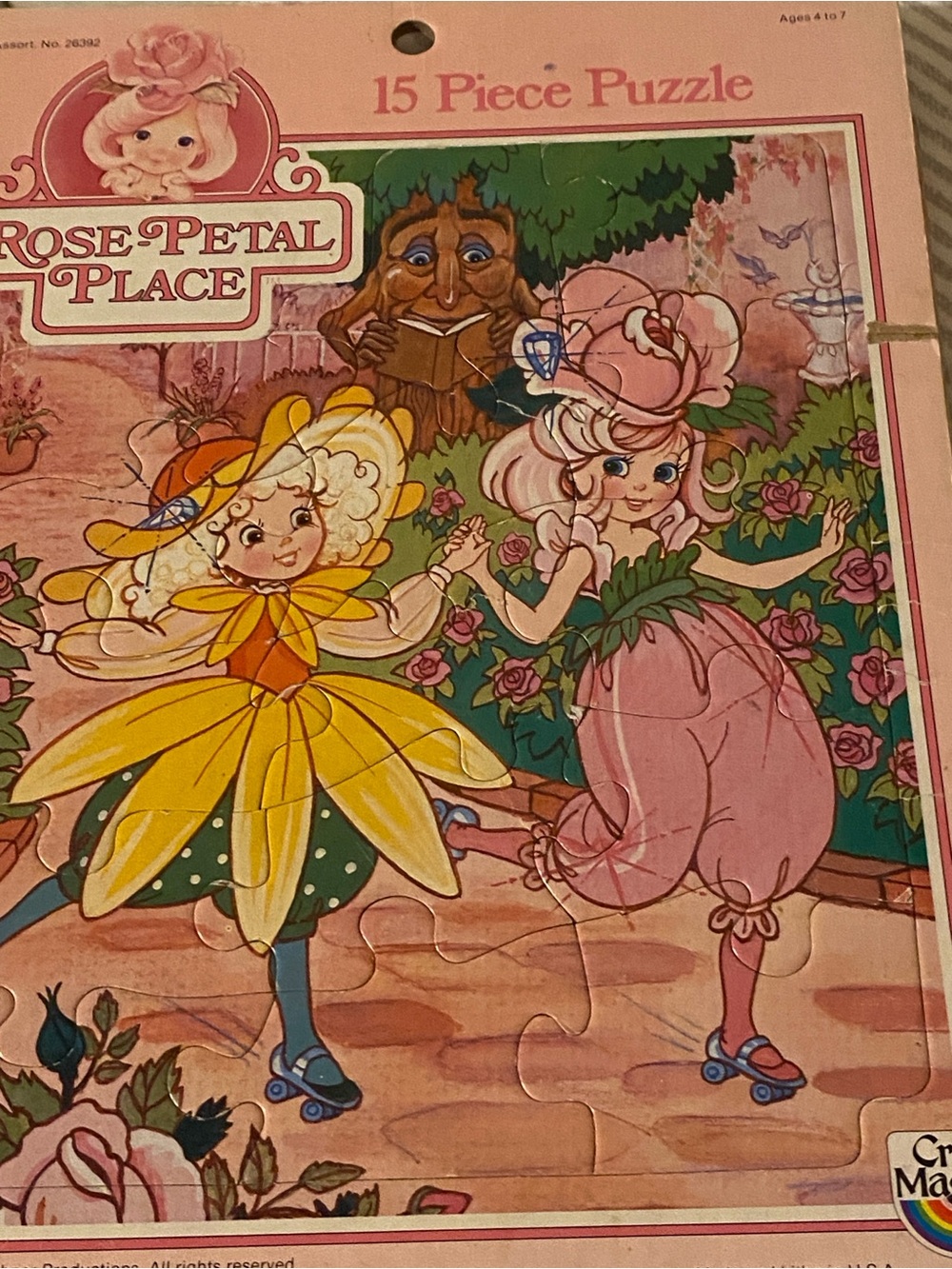 Vintage 1984 Rose Petal Place  3 pack of  Puzzles-Pink Floral Girl - Picture 6 of 6